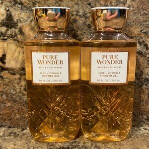 Two (2) “PURE WONDER” by BBW, Aloe+Vitamin E Shower Gel, 10 fl oz / 295 mL, NWT